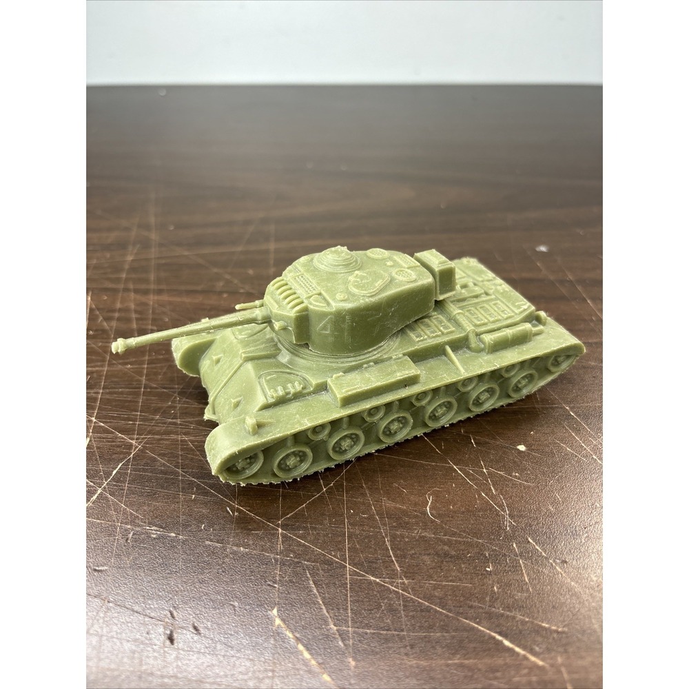 Vintage Marx Toys - Battleground: #41 American Tank Olive‎ Green Plastic